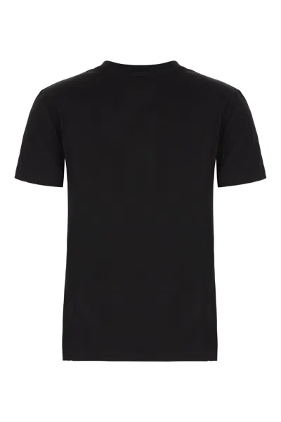 Dolce & Gabbana Jersey T Shirt With Dg Logo Embroidery In Black
