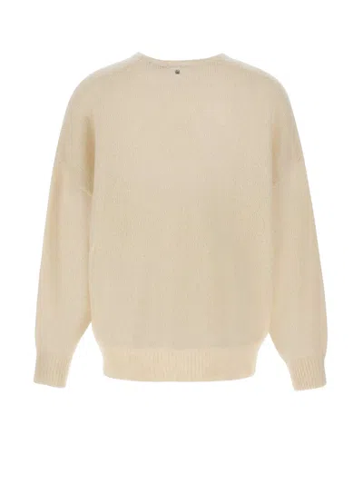 Hugo Boss Soft Alpaca Blend V-neck Sweater In Neutral