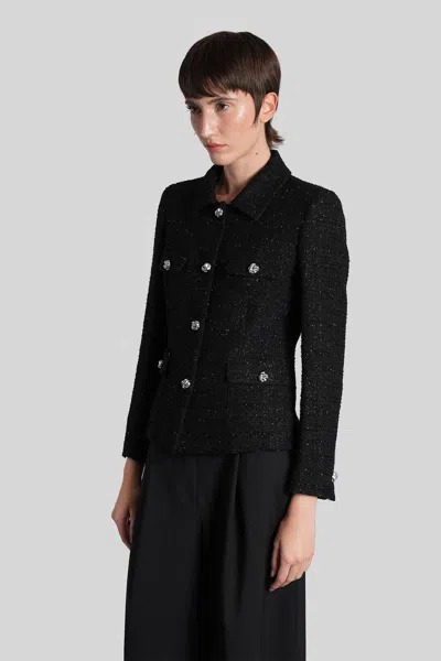 Tagliatore India Casual Jacket In Black Cotton In Black