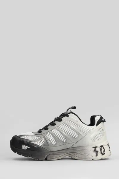 44 Label Group Dragger Sneakers In Grey Polyester In Gray