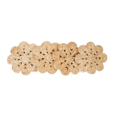 Korissa Neutrals Jute Flower Drink Coaster - Set Of 4