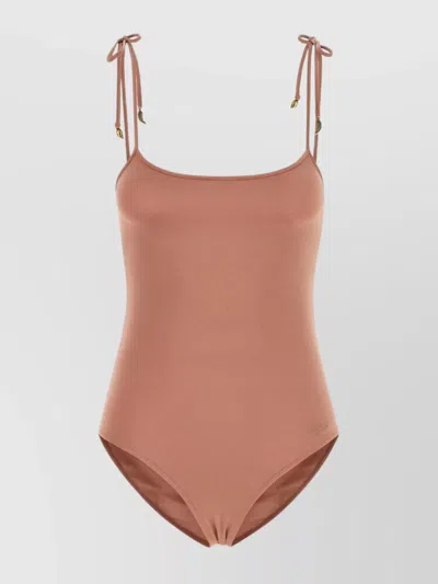 Chloé Stretch Nylon Swimsuit Featuring Adjustable Straps In Pink