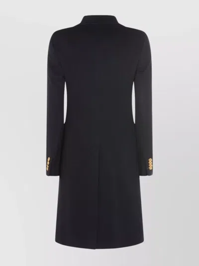 Tagliatore Long Sleeve Coat With Notched Lapel And Back Vent In Multi