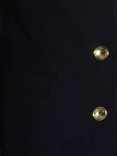 Tagliatore Long Sleeve Coat With Notched Lapel And Back Vent In Multi