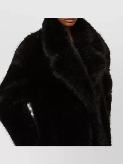 Sportmax Rosaria Teddy Short Coat In Black