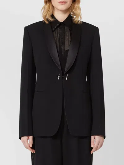 Max Mara Giselle Shawl-lapel Embellished Blazer In Black