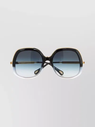 Chloé Square Frame Sunglasses Featuring Gradient Lenses In Blue