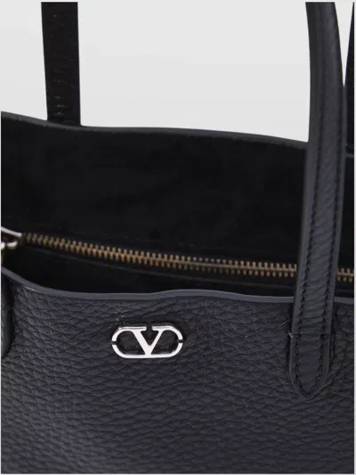 Valentino Nellcote Mini Shopping Tote Bag In Leather In Black