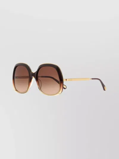 Chloé Large Frame Sunglasses Featuring Gradient Lenses In Multi