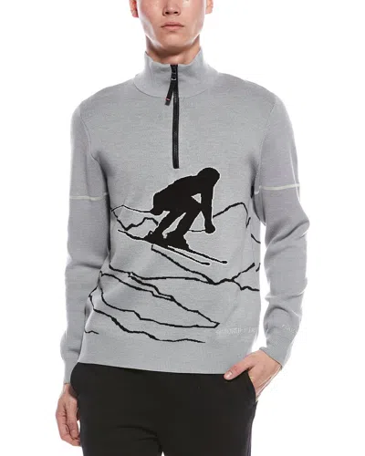 Bogner Andrian 2 Wool-blend Mock Neck Sweater In Gray