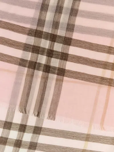 Burberry Check-pattern Scarf In Neutral