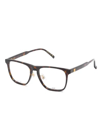 Dunhill Rectangle-frame Glasses In Black