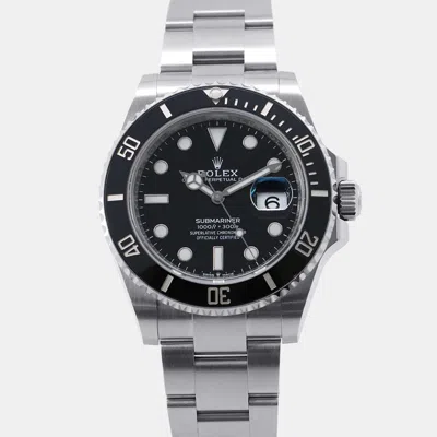 Pre-owned Rolex Submariner 126610ln Automatic Black Stainless Steel Men's Wristwatch 41 Mm