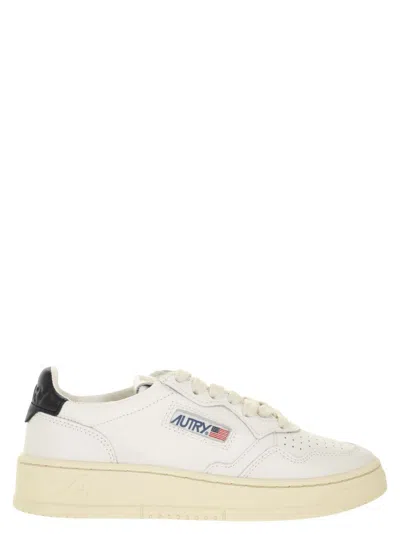 Autry White Lace Up Sneakers In White