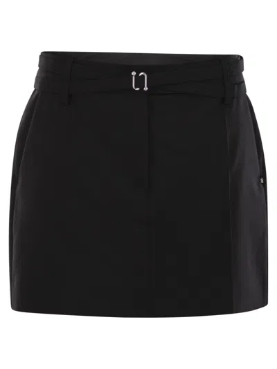 Sportmax Fify Mini Skirt With Belt In Black
