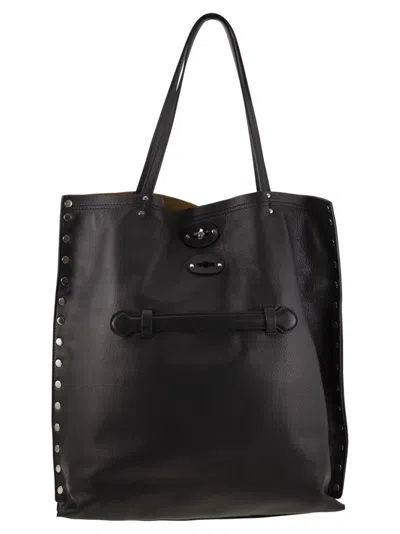 Zanellato A' Spasso - Leather Handbag M In Black