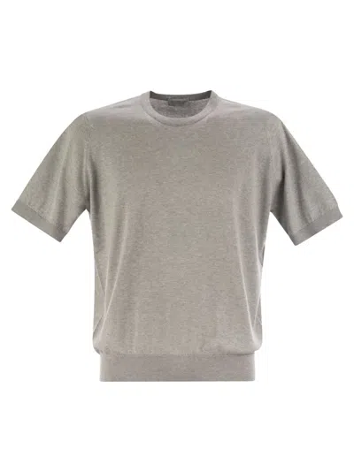 John Smedley Kempton - Cotton Crew-neck Sweater In Gray