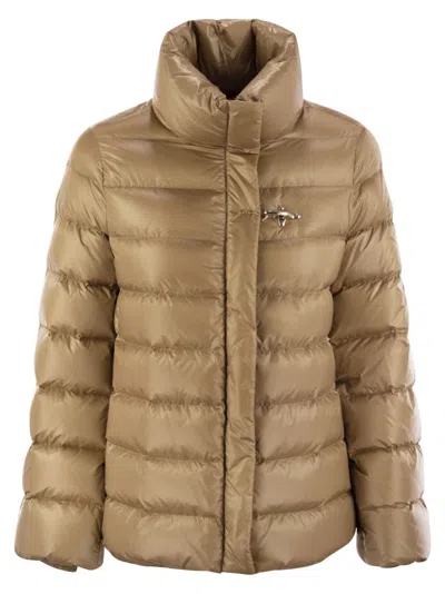 Fay Quilted Down Hood In Brown
