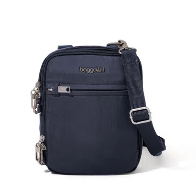 Baggallini Securtex Anti-theft Mini Everything Crossbody In Blue