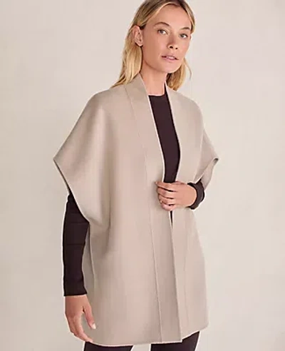 Ann Taylor Haven Well Within Wool Blend Tie-front Vest In Neutral