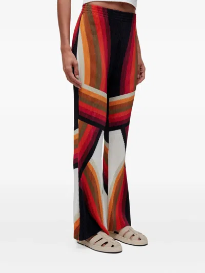 Osklen Geometric-pattern Trousers In Red