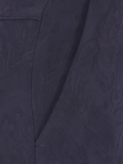 Etro Paisley Print Pants In Purple