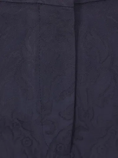 Etro Paisley Print Pants In Purple