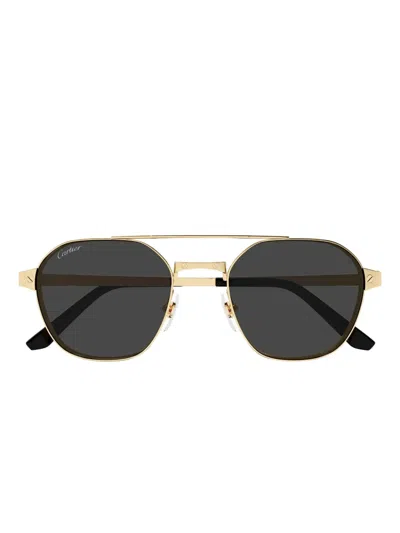 Cartier Ct0571s Santos De Sunglasses In Gold