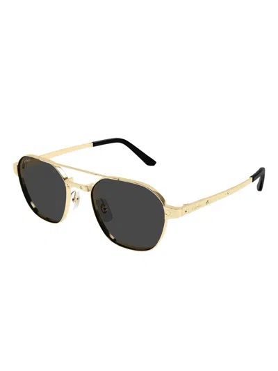 Cartier Ct0571s Santos De Sunglasses In Gold