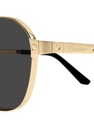 Cartier Ct0571s Santos De Sunglasses In Gold