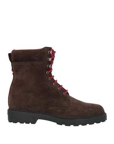 Bally Man Ankle Boots Chocolate Brown Size 9 Leather In Brown