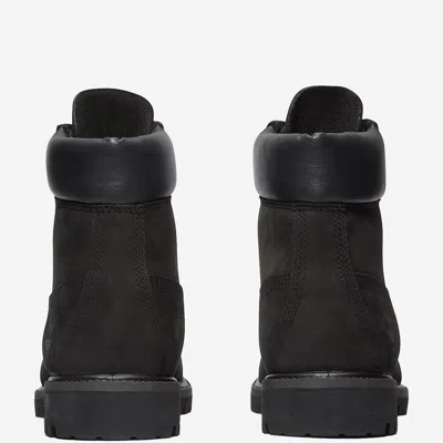Timberland Brlack Water-proof Boots With Logo Plate In Black