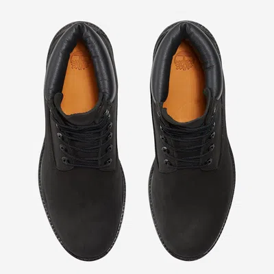 Timberland Brlack Water-proof Boots With Logo Plate In Black