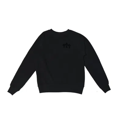 Chrome Hearts Cemetery Cross Blind Spot Crewneck Sweatshirt Black In Black