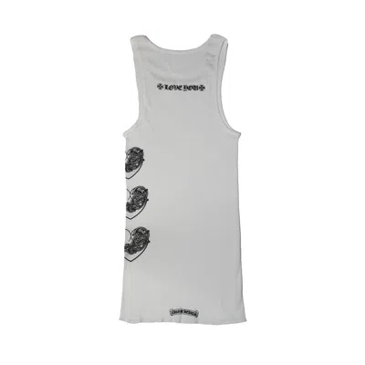 Chrome Hearts Love You Ribbed Tank Top White In Gray