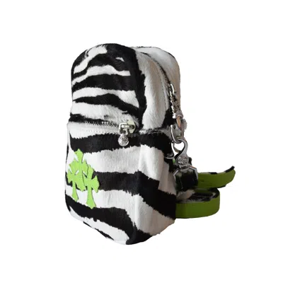 Chrome Hearts Zebra Bag With Green Crosses