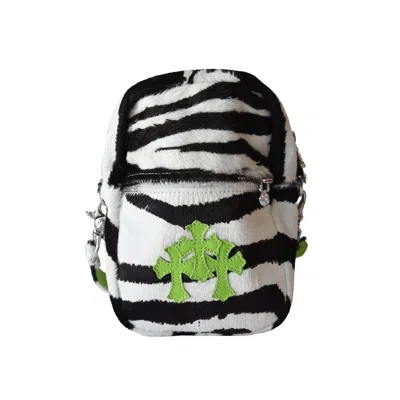 Chrome Hearts Zebra Bag With Green Crosses