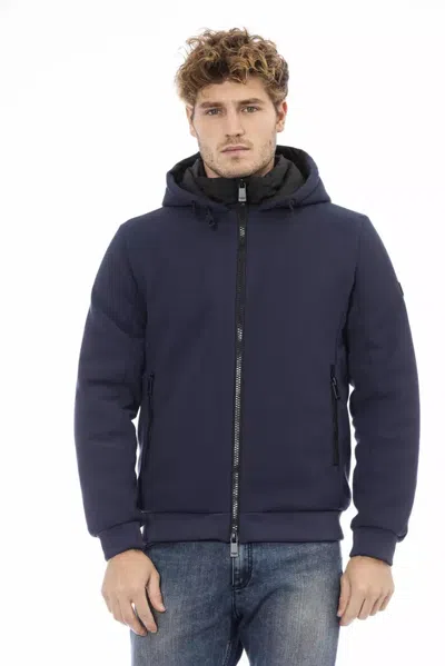 Baldinini Trend Blue Polyester Men Men's Jacket In Blue