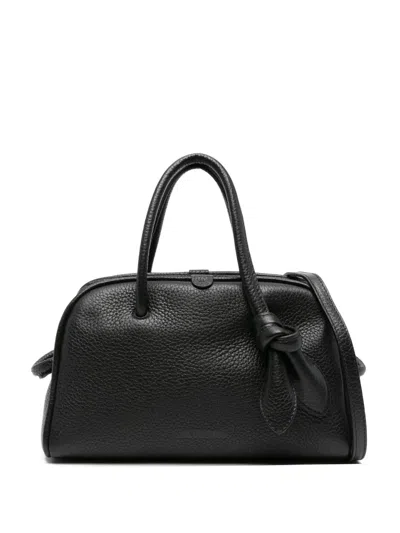 Jacquemus Le Petit Turismo Grain Leather Bag In Black