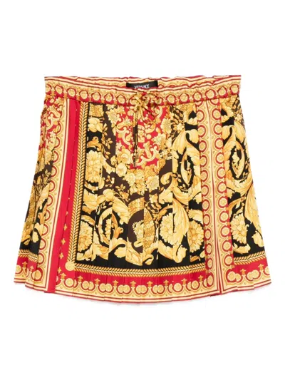 Versace Baroque Print Mini Skirt In Multi