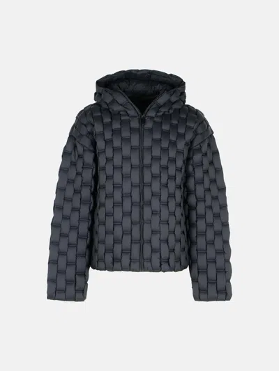 Raxxy Black Polyamide Hooded Down Jacket In Black