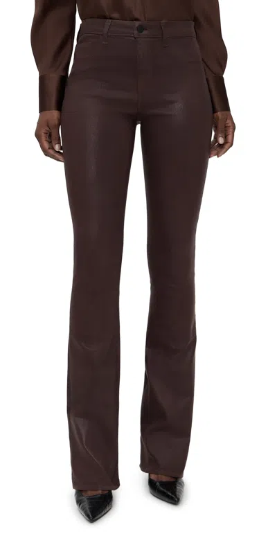 L'agence Ruth High Rise Bootcut Jean In Espresso Coated In Brown