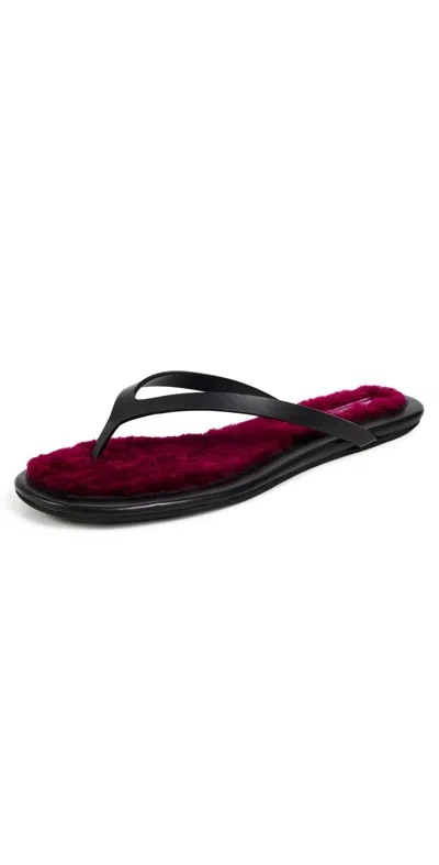 Christopher Esber Joan Flip Flops Maroon/black In Multi