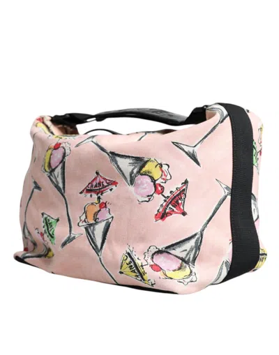 Pre-owned Chanel Pink Cruise Collection Parfait Canvas Printed Bag Women's Purse
