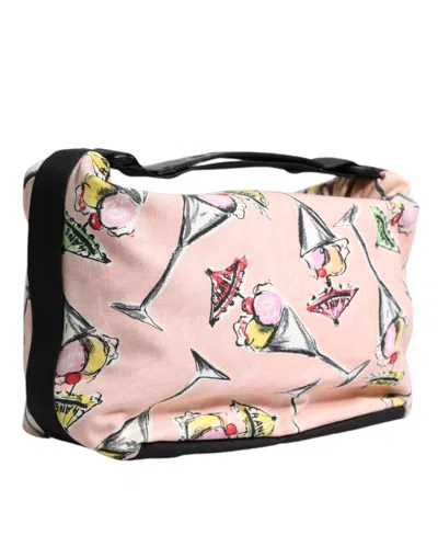 Pre-owned Chanel Pink Cruise Collection Parfait Canvas Printed Bag Women's Purse
