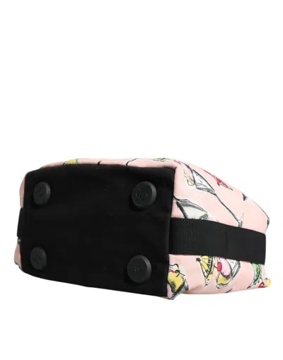 Pre-owned Chanel Pink Cruise Collection Parfait Canvas Printed Bag Women's Purse