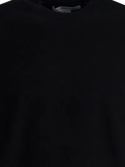 Comme Des Garçons Wool Crew Neck Sweater Knitwear Black In Black