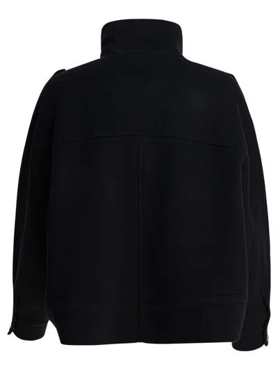 Pinko Tailored Short Coat With Traditional Collar In Black
