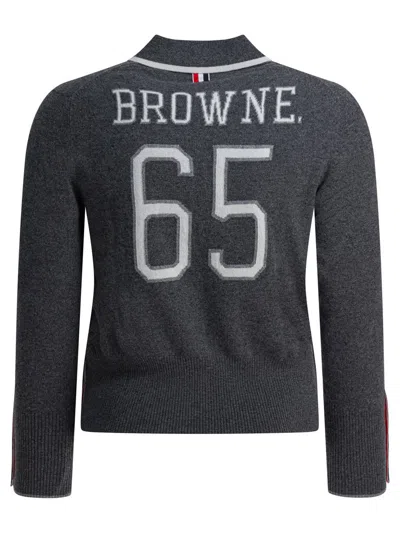 Thom Browne Browne 65 Polo Shirts Black In Black