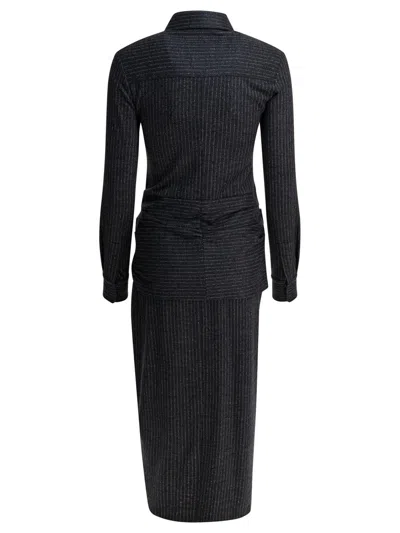 Isabel Marant Wrap Style Midi Dress With Buckle Detail In Multi